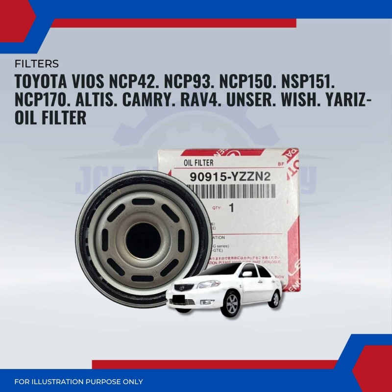 Toyota Vios NCP42. NCP93. NCP150. NSP151. NCP170. Altis. Camry. Rav4. Unser. Wish. Yaris-Oil Filter-90915-YZZN2