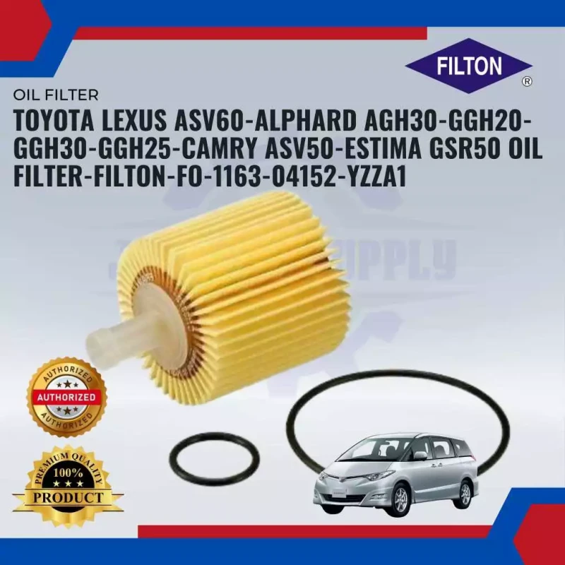 Oil Filter-Toyota Lexus ASV60-Alphard AGH30-GGH20-GGH30-GGH25-Camry ASV50-Estima GSR50-Filton-FO-1163-04152-YZZA1