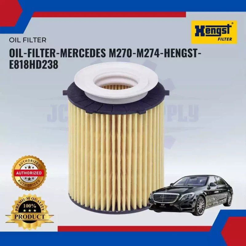 Oil Filter-Mercedes M270-M274-Hengst-E818HD238