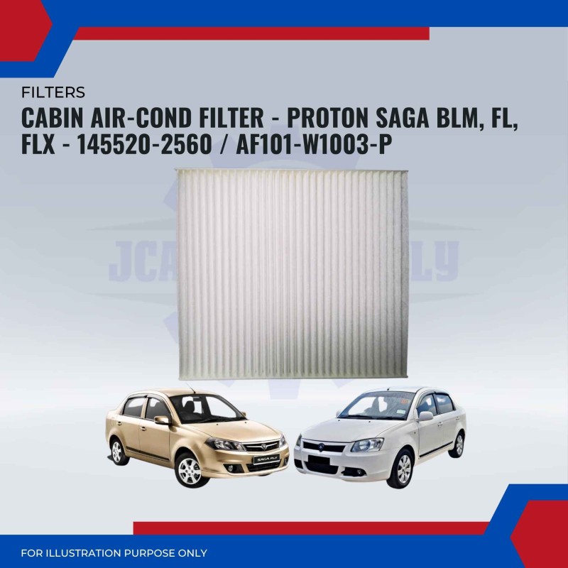 Cabin Air-Cond Filter-Proton Saga Blm-Fl-Flx-Savvy-145520-2560-AF101-W1003-P
