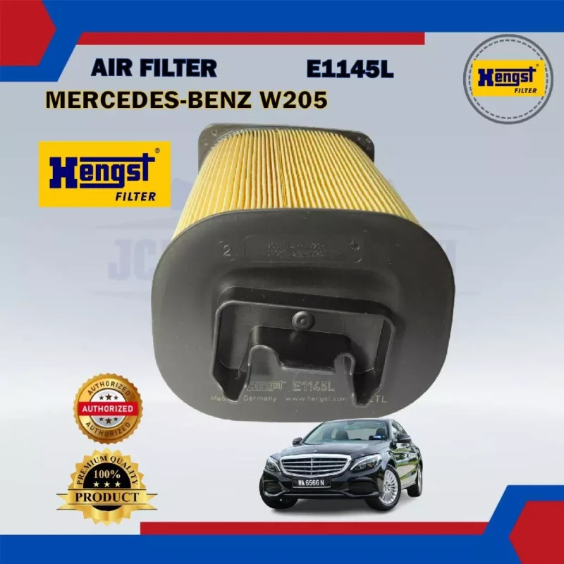 Air Filter-Mercedes Benz C-Class W205 C180 C250, E-Class W212 E200 E250-Hengst-E1145L