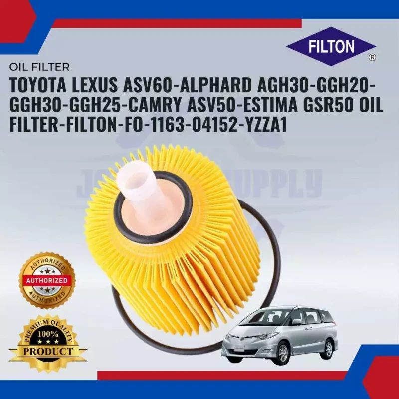Oil Filter-Toyota Lexus ASV60-Alphard AGH30-GGH20-GGH30-GGH25-Camry ASV50-Estima GSR50-Filton-FO-1163-04152-YZZA1