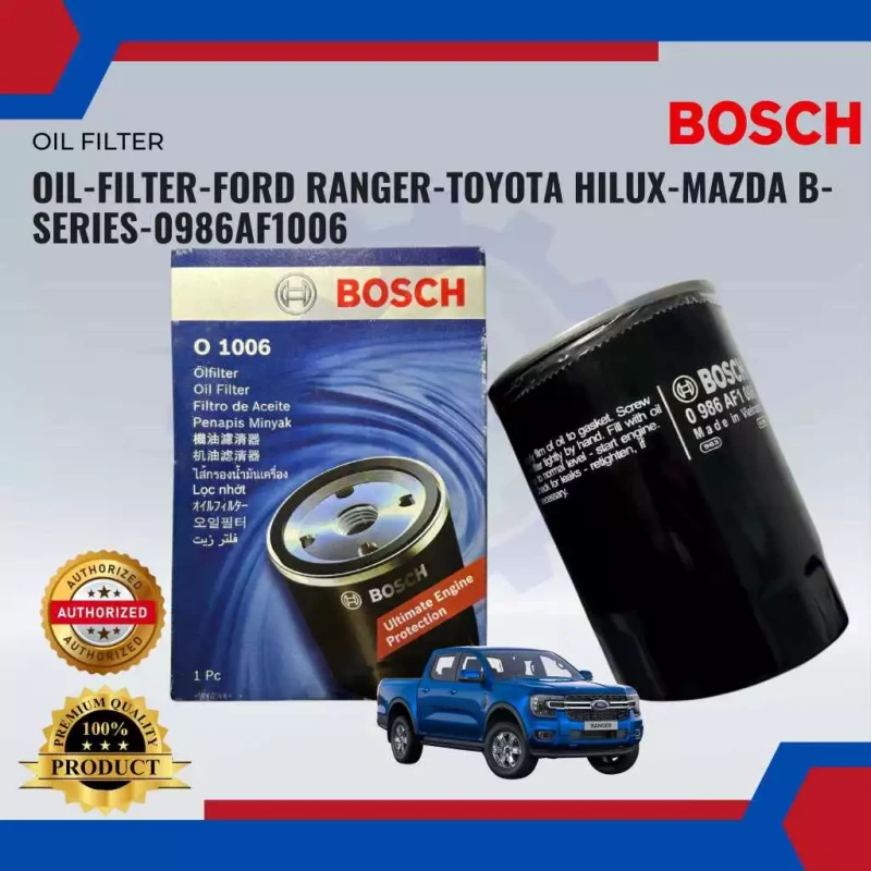 Oil Filter-Ford Ranger-Toyota Hilux-Mazda B-Serie-BOSCH-0986AF1006