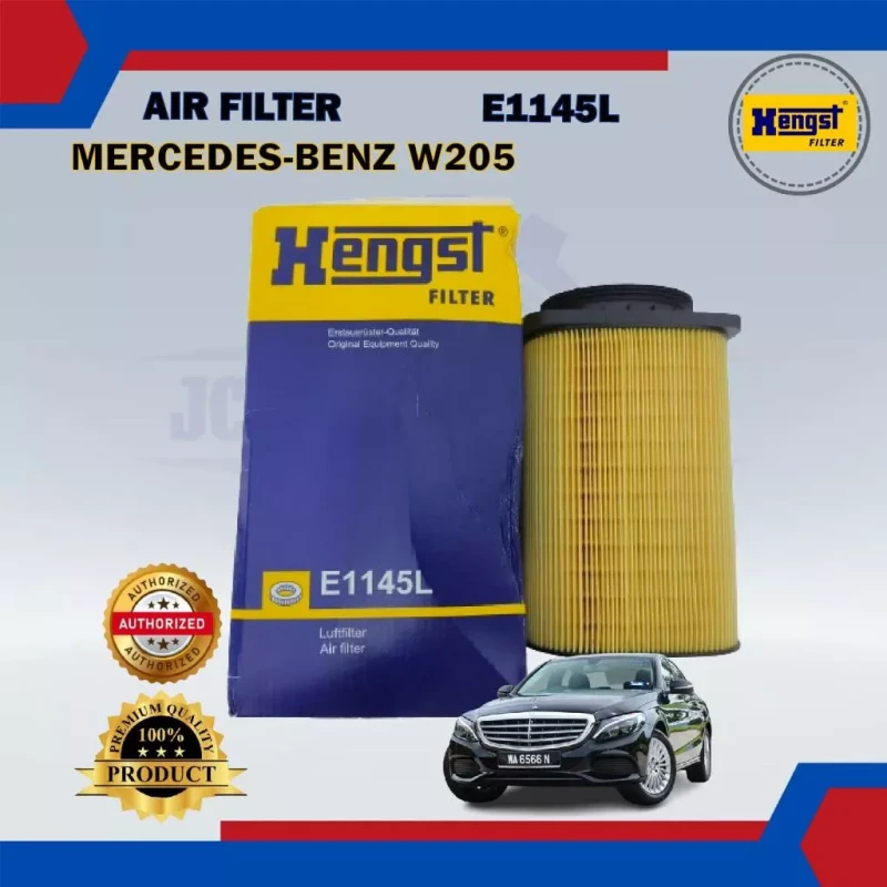 Air Filter-Mercedes Benz C-Class W205 C180 C250, E-Class W212 E200 E250-Hengst-E1145L